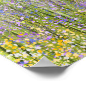 Poster Un champ de fleurs sauvages violets (Coin)