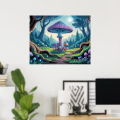 Poster Un champignon violet (Bureau à domicile)