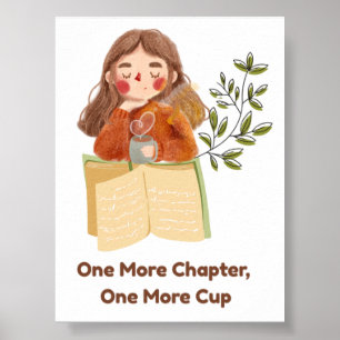 Poster Un chapitre de plus, une tasse de plus Amateur d