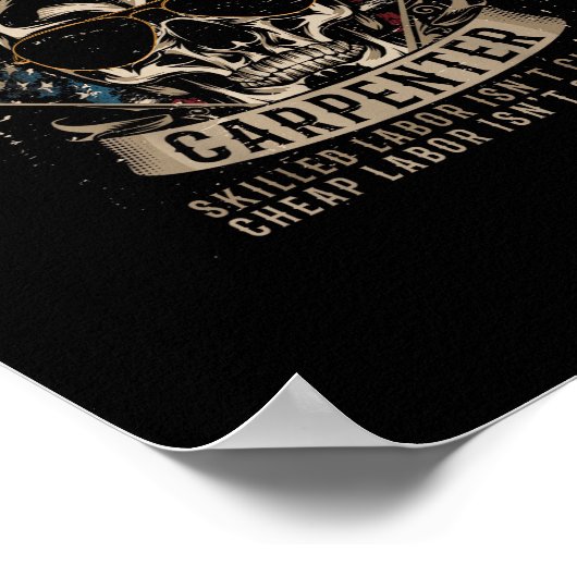 Poster Un charpentier syndical fier, une main-d’oeuvre qu (Coin)