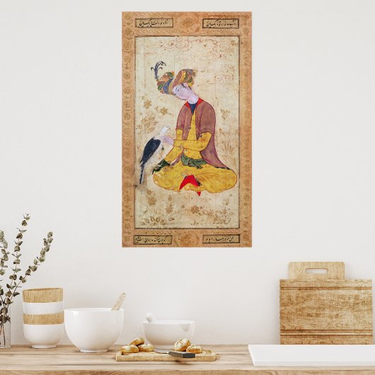 Poster Un chasseur frappe son faucon (Cuisine)