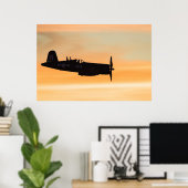 Poster Un chasseur Vought F4U Corsair (Bureau à domicile)