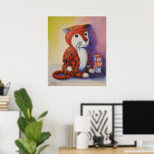 Poster Un chat (Bureau à domicile)