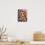 Poster Un chat avec ses chatons par Louis Wain (Cuisine)
