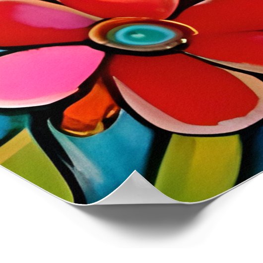 Poster Un Chat Coloré (Coin)