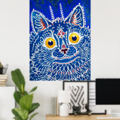 Poster Un chat dans le style gothique par Louis Wain (Bureau à domicile)