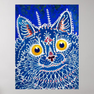 Poster Un chat dans le style gothique par Louis Wain
