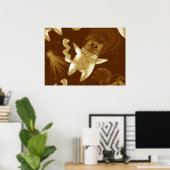 Poster Un chat dans l'espace. (Bureau à domicile)