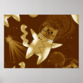 Poster Un chat dans l'espace. (Devant)