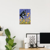 Poster Un chat dans une mer de fleurs, Louis Wain (Bureau à domicile)