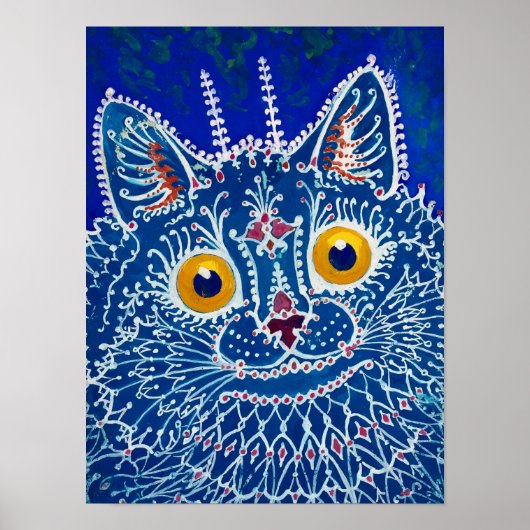 Poster Un chat de style gothique par Louis Wain (Devant)