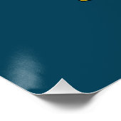 Poster Un chat qui regarde et un donut bleu (Coin)