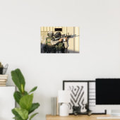 Poster Un chef d'infanterie vise son arme (Bureau à domicile)