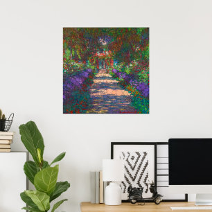 Poster Un chemin dans le jardin de Monet par Après Claude