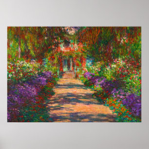 Poster Un chemin dans le jardin de Monets, Giverny, 1902