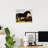 Poster Un cheval arabe (Bureau à domicile)