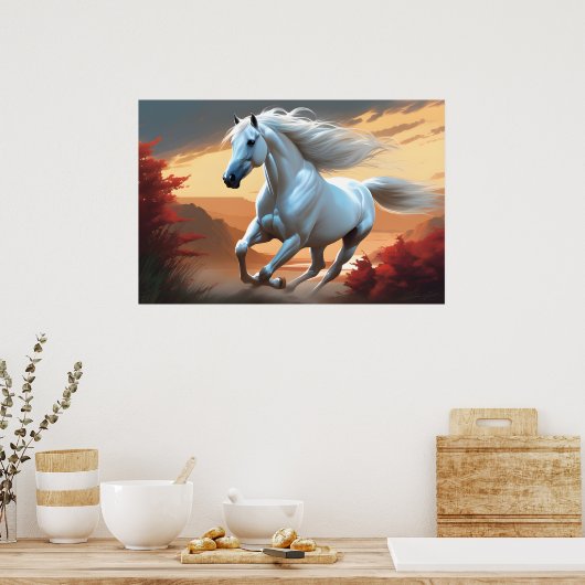Poster Un cheval blanc (Cuisine)