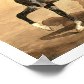 Poster Un cheval d'Arabie (avec une feuille de papier) (Coin)