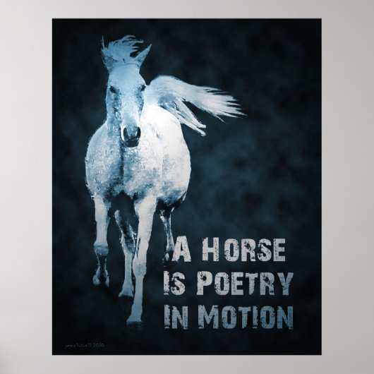 Poster Un Cheval Est De La Poésie En Mouvement (Devant)