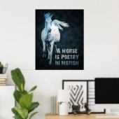 Poster Un Cheval Est De La Poésie En Mouvement (Bureau à domicile)
