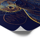 Poster Un cheval fractal bleu rêve (Coin)
