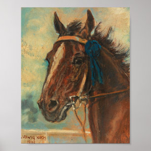Poster Un cheval gagnant Ludwig Koch