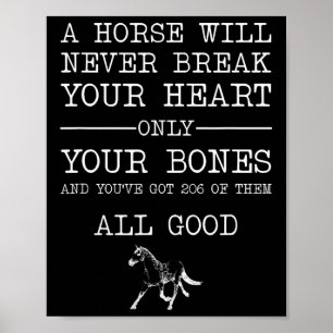 Poster Un Cheval Ne Casse Jamais Ton Coeur Drôle Horsebac