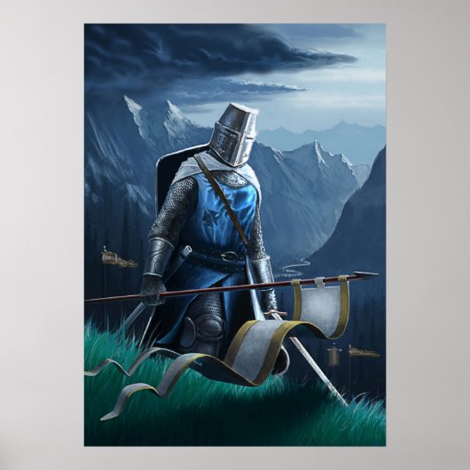 Poster Un chevalier sans peur continue à défiler. (Devant)