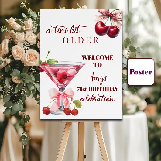 Poster Un Chic A Tini Bit Plus Âgé Cherry Martini 71e Ann