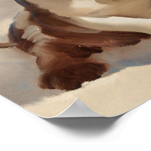 Poster Un Chien Apprenant Une Chanson En Haut (Coin)