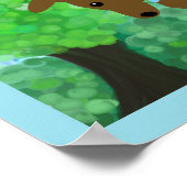 Poster un chien chaud dans le parc (Coin)