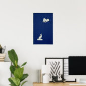 Poster Un chien hurle sur la lune (Bureau à domicile)