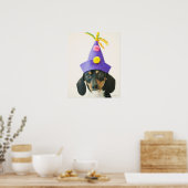 Poster Un chien portant un drôle de casquette (Cuisine)