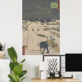 Poster Un chien vole un repas d'un ouvrier (Bureau à domicile)
