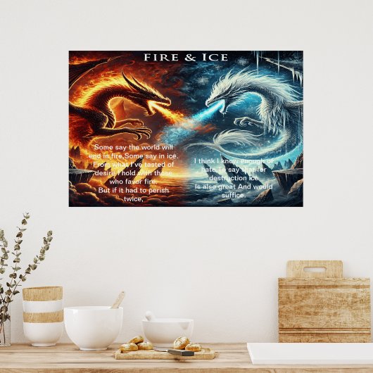 Poster Un choc d'éléments : Feu et Glace (Cuisine)