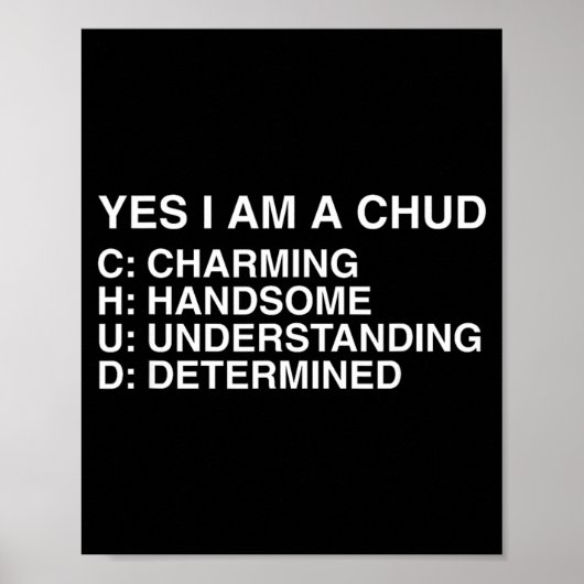 Poster Un CHUD Drôle Débridé Gen Z Argot Memes Brainrot (Devant)