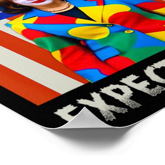 Poster Un Clown attend un cirque anti-kamala-harris (Coin)