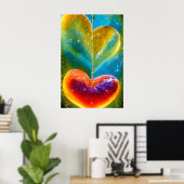 Poster Un coeur a besoin d'un autre coeur (Bureau à domicile)