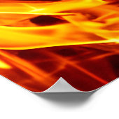 Poster Un coeur dans le feu de cheminée (Coin)