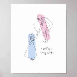 Poster un coeur est un lourd fardeau conception minimale