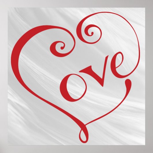 Poster Un coeur fait d'amour en rouge (Devant)