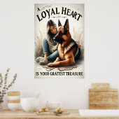 Poster Un Coeur Loyal Avec Un Berger Allemand (Cuisine)