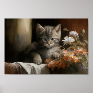 Poster Un Coin Cosy Tabby Kitten
