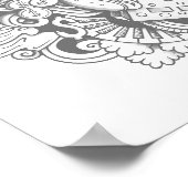 Poster Un collage de divers objets coloriant l'affiche mu (Coin)