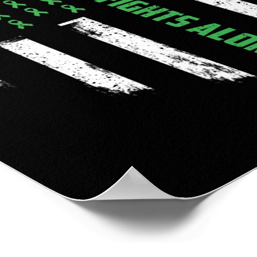 Poster Un combat contre le drapeau américain Coeur seul s (Coin)