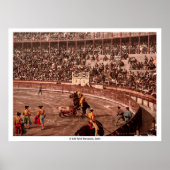 Poster Un combat de taureaux, Barcelone, Espagne (Devant)