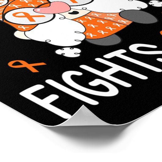 Poster Un combat seul Leucémie Sensibilisation Gnome Pun  (Coin)