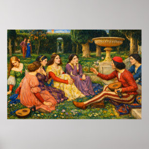 Poster Un conte du Décaméron par Waterhouse