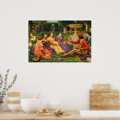Poster Un conte du Décaméron par Waterhouse (Cuisine)