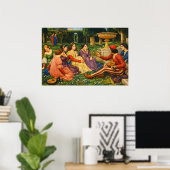 Poster Un conte du Décaméron par Waterhouse (Bureau à domicile)